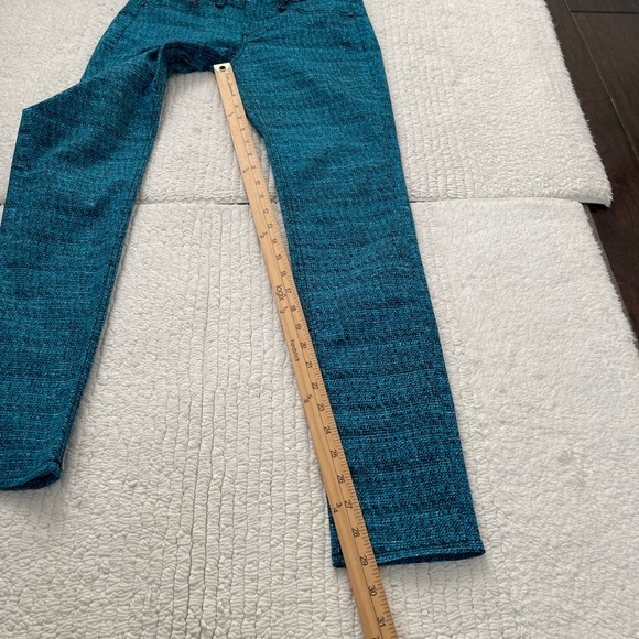 Rag & Bone Legging Skinny Jeans Women's Size 26 Blue Tweed Print Pants - Picture 13 of 15